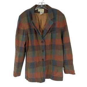 Eddie Bauer Vintage Wool Plaid Blazer - Women's Tall XL